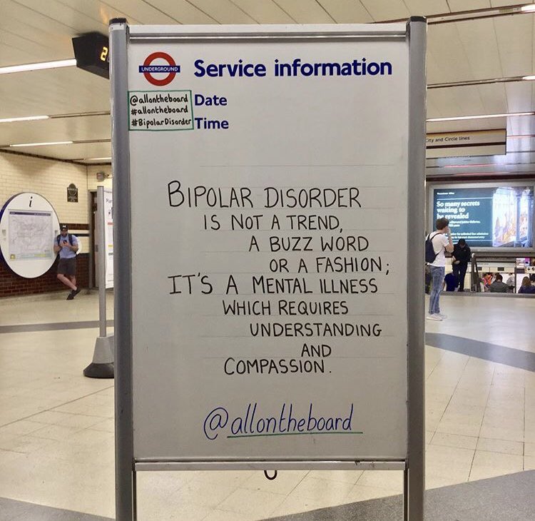 Today is World Bipolar Day.

#WorldBipolarDay #BipolarStrong #BipolarDisorder #allontheboard