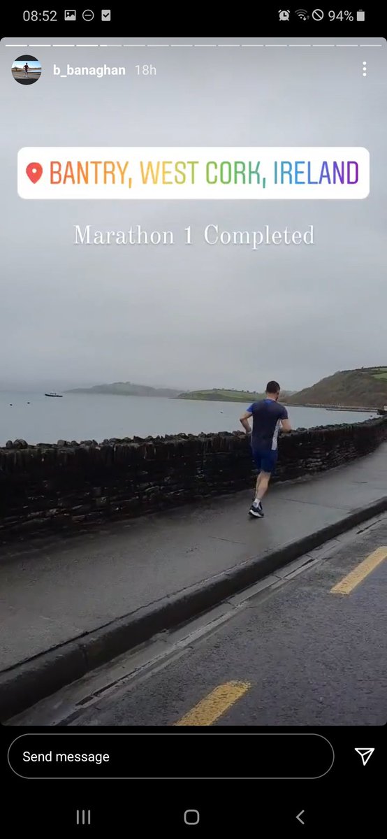 Well done Ben, 100km completed yesterday on his Mizen to Malin Head run. Keep the donations comimg at:
ie.gofundme.com/f/worthfightin…