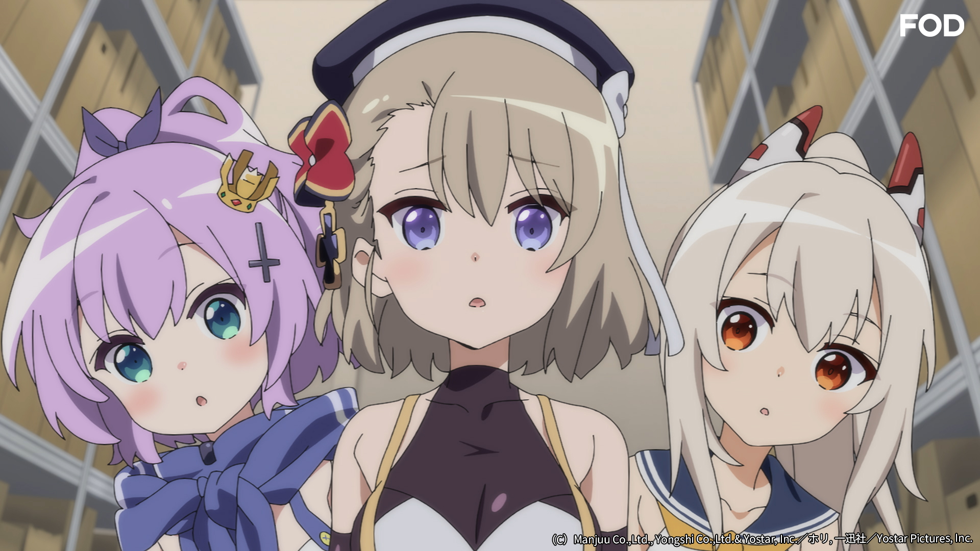 公式 Fod 動画も雑誌も見放題 アニメ アズールレーンびそくぜんしんっ Fodプレミアム で第12話を配信開始 倉庫を掃除していたジャベリン達が発見した謎の宝箱にラフィーが入っていた Fod 見放題 アズールレーン びそくアニメ 山根希美