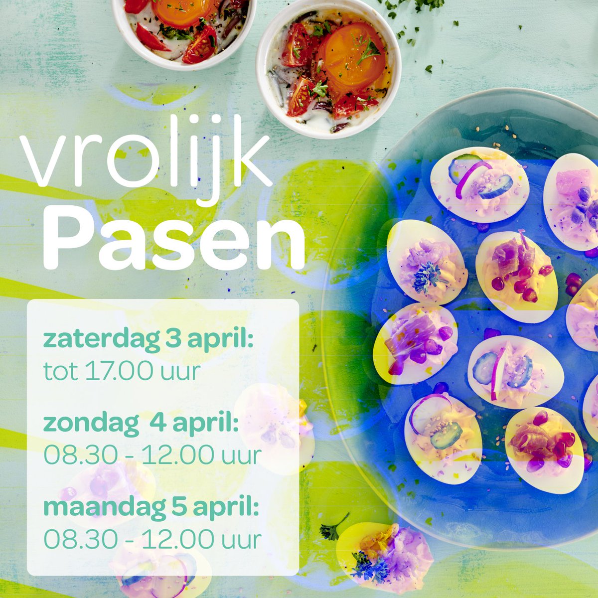 de openingstijden tijdens de paas