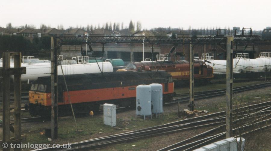 trainlogger's tweet photo. On This Day - 30th March 1999 at Bescot.
31301, 31237 and 47228.
37418.
47476.
47739.

#onThisDay #trains #redsolebar #civil #rfde #ews #parcels #res #Mail
Join today! https://t.co/1rvGenkr7H #trainlogger https://t.co/h2EiTMchzU