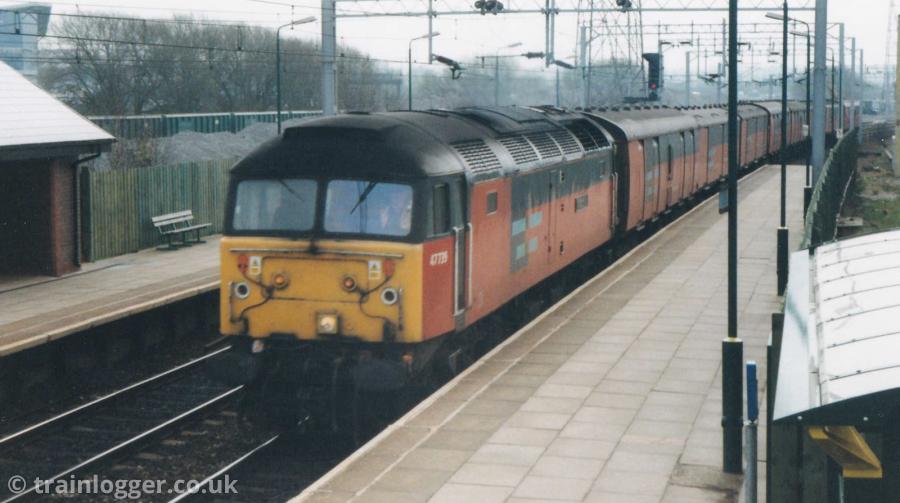 trainlogger's tweet photo. On This Day - 30th March 1999 at Bescot.
31301, 31237 and 47228.
37418.
47476.
47739.

#onThisDay #trains #redsolebar #civil #rfde #ews #parcels #res #Mail
Join today! https://t.co/1rvGenkr7H #trainlogger https://t.co/h2EiTMchzU