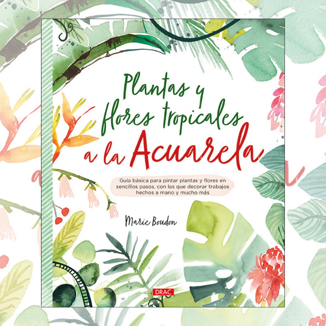 EditorialElDrac's tweet photo. PLANTAS Y #FLORES TROPICALES A LA #ACUARELA de #MarieBoudon 🌺🌴🖌️📚 Este libro explica con todo detalle materiales, colores, técnicas básicas y encuadres para empezar a realizar bellas composiciones florales. Hojas de palma, #monstera, #hibisco, #anturio https://t.co/IUJTMkel1i https://t.co/ZJZKPzLSx4