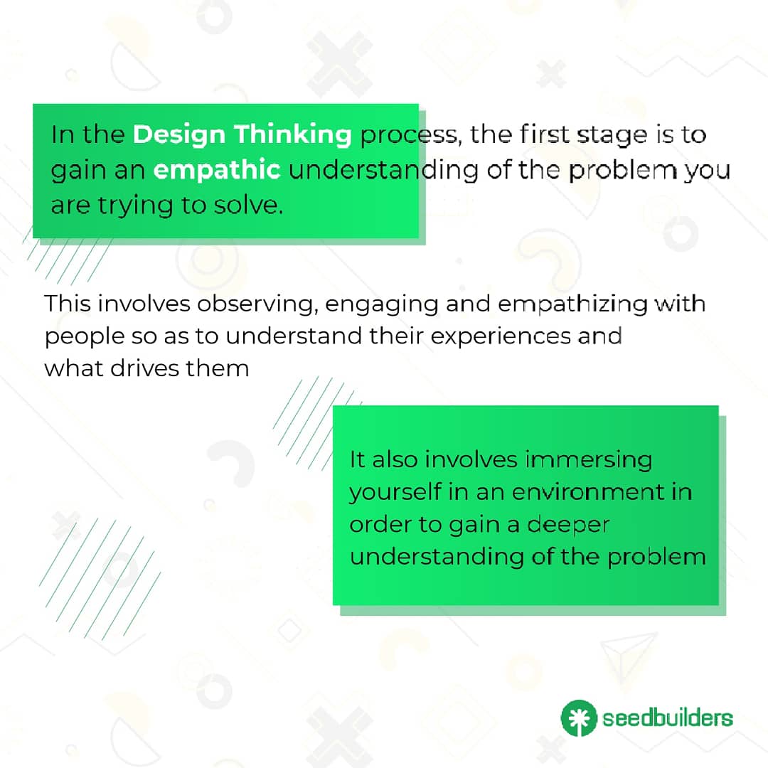seedbuildersng's tweet photo. Design Thinking : 1st step (Empathy).

What does empathy mean to you?

#designthinking #solutions #products #empathy #seedbuilders #abuja https://t.co/X3sPzR5XOd