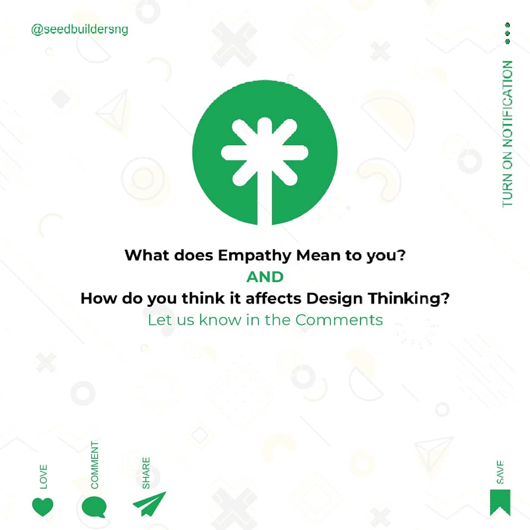 seedbuildersng's tweet photo. Design Thinking : 1st step (Empathy).

What does empathy mean to you?

#designthinking #solutions #products #empathy #seedbuilders #abuja https://t.co/X3sPzR5XOd