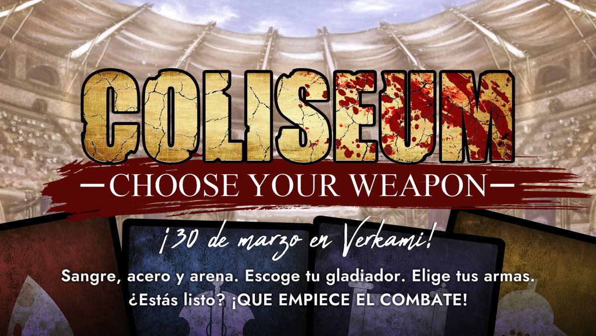 ExRegnum's tweet photo. Es una realidad 😱. Damos salida 🚪 oficial al #Verkami de #Coliseum⚔️.
✨✨

Maravillosas recompensas 🤩 y metas os esperan. Tendremos un Early Bird 🐤 muy jugoso durante las primeras 24h.

https://t.co/M6BlAVEwSY

#ExRegnum  #Weapon #Cardgame #Cardgames https://t.co/FxOq6Ahhsg