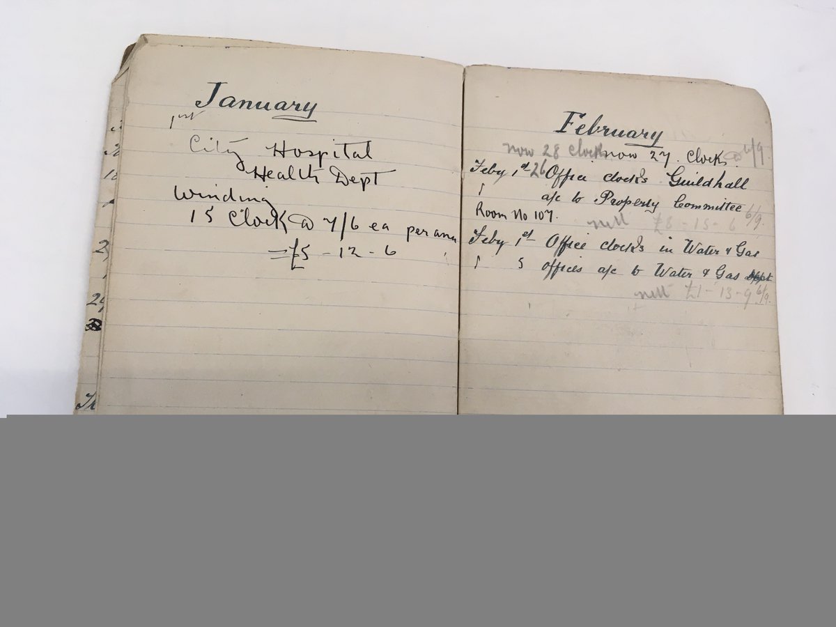 TimeBallHull's tweet photo. It's national pencil day! Here are some clock winding records (in pencil and pen) from 1900, documenting the maintenance of clocks in Hull, including the Guildhall, kindly shared with us by B Cooke and Sons. #guildhall #clockwinding #1900 #historicalrecords #nationalpencilday https://t.co/pijEvRtmHm