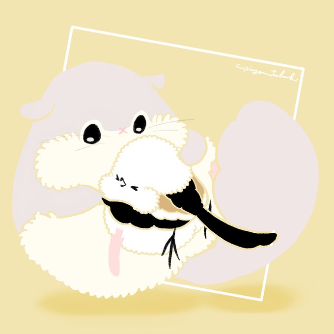 エゾモモンガちゃんとシマエナガのtwitterイラスト検索結果