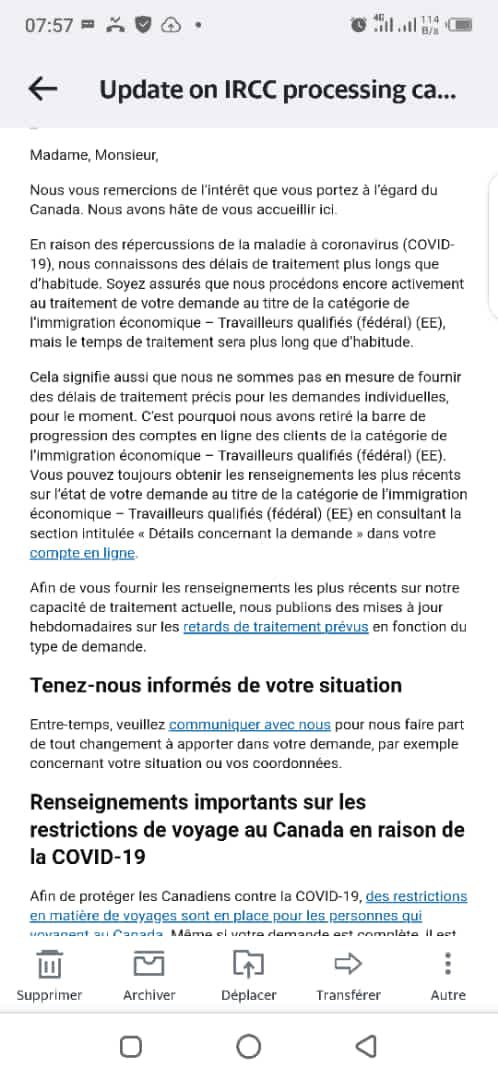 IrccSos's tweet photo. @JustinTrudeau @marcomendicino @SorayaMartinezF @ChristineNorm @CitImmCanFR 
Jusqu’à quand allons nous recevoir ce mail ? Jusqu’à quand devons nous patienter ? Pourquoi bloquer les dossiers des Travailleurs Qualifiés du Fédéral ? Cette injustice doit s’arreter
#FreeFSWOutland🇨🇦 https://t.co/EMukNL6Y9p