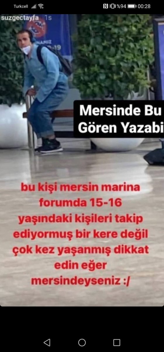 mersinbaskani's tweet photo. Lütfen bu tweeti yayalım+++

Mersin sahilde kız çocuklarını defalarca taciz etmiş şahıs, kendisine dikkat edelim. Haber ortaya çıktığından beri çok fazla kişi kendisini taciz ettiğini dillendiriyor. Yalanlarla polisten kurtulmuş hep. Şimdi herkes bir arada konuşursa kaçamaz. https://t.co/DF8SkP2Nb0