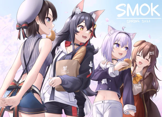 SMOKのわちゃわちゃ感すき
#プロテインザスバル 
#みおーん絵 
#絵かゆ 
#できたてころね 