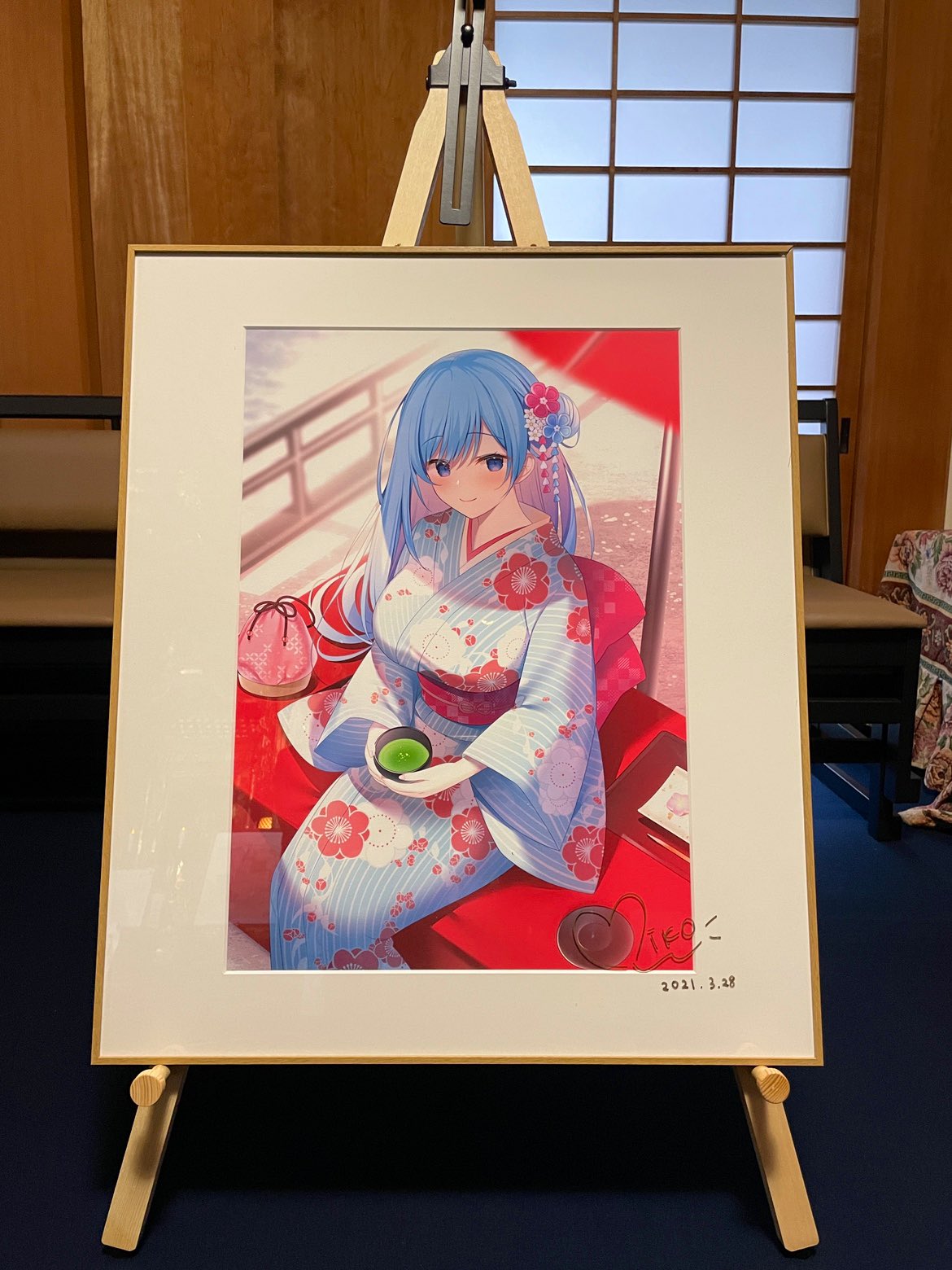 あゆま紗由 直筆サイン入りA3ジークレー-