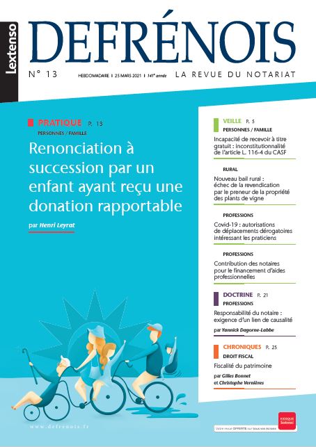 AUREPClermont's tweet photo. Retrouvez notre animateur scientifique Henri LEYRAT @AUREPClermont, dans le dernier numéro du @Defrenois "Renonciation à succession par un enfant ayant reçu une donation rapportable"
https://t.co/pDwxHtJroE
#aurep #notaire #succession #renonciation #donation #rapportable https://t.co/GLoort99iW