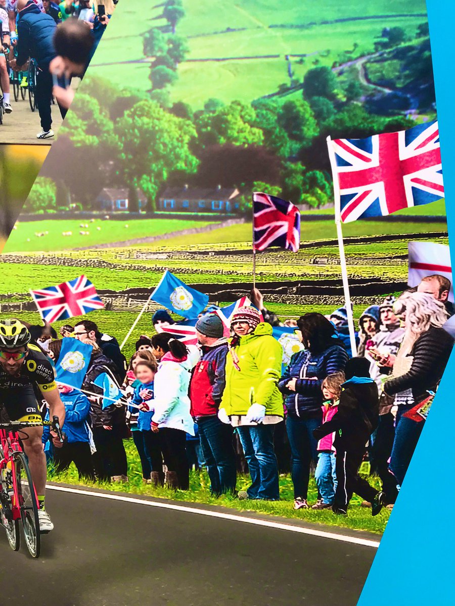 DynamoDave1989's tweet photo. @nedboulting Tour de Yorkshire poster. Red and yellow central. https://t.co/ZdmYjccPLX
