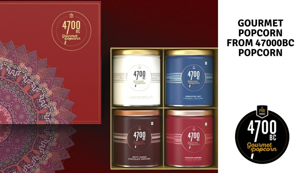 GiftingGeek's tweet photo. A new expression of gifting by 4700 BC Gourmet Popcorn!

Link to buy all products: 
https://t.co/OMhgHYdwIR

Link to YouTube video : https://t.co/q49m9qWi2W

#4700bc #gourmetpopcorn #giftideas #giftinggeek #delicious #giftbox #hampers #tins #microwave #freeshipping #amazonindia https://t.co/D9TTOdjM1g