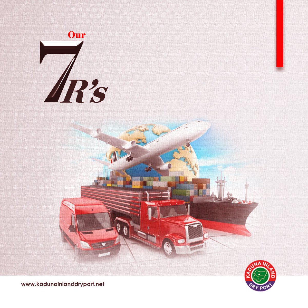 KIDPng1's tweet photo. Getting the Right product, in the Right quantity, in the Right condition, at the Right place, at the Right time, to the Right customer, at the Right price.

#kadunainlanddryport #whyus #consignments #haulage #logistics #bondedterminal #shipping #kidp https://t.co/eLsUA5pbul