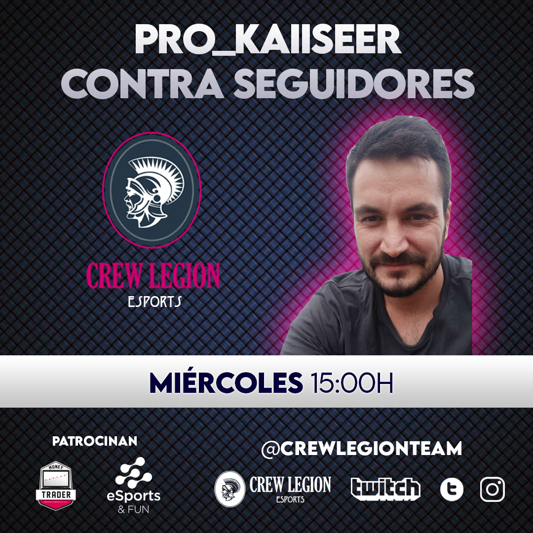 crewlegionteam's tweet photo. 📌Mañana #BeaThePro vs @Pro_Kaiiseer
🧐Estate atento a las redes de crewlegion para conocer el nuevo formato
🗓️Miércoles⏰🇪🇸 15:00
🟣https://t.co/Cp2UXGDfsg https://t.co/r39RDFvMHF