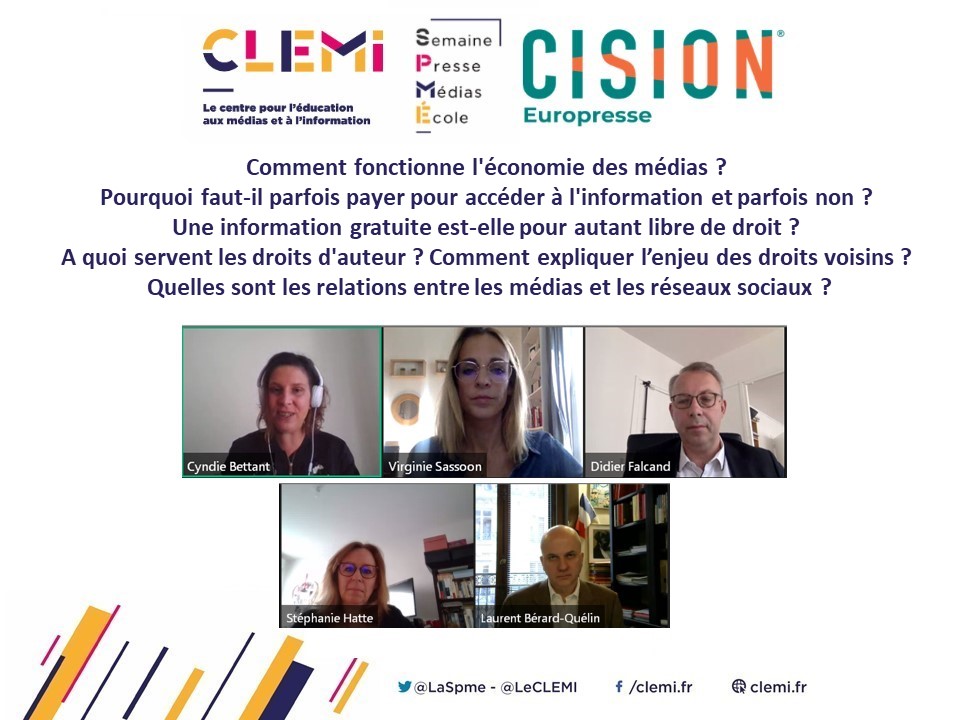LeCLEMI's tweet photo. Quel est le prix de l'info?🤔Pourquoi faut-il parfois payer pour accéder à l'info et parfois non ?
Webinaire #CLEMI/@Europresse_com spécial #SPME2021 destiné à des classes de collèges et lycées. Avec Didier Falcand des @Clesdelapresse,  @stephanie_hatte, @LaurentBQ et @ViSassoon. https://t.co/dnrkhkUMTu