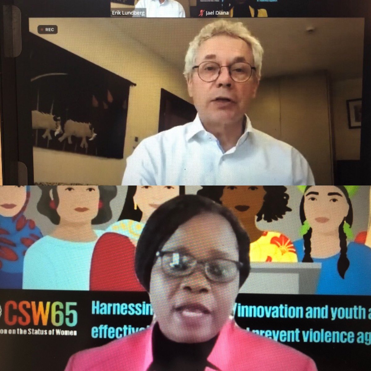 FinlandinKenya's tweet photo. #CSW65 event with @unwomenkenya discussing the role of technology in fighting #GBV. Equal access to tech and internet is crucial!
Good to hear from the Kenyan #youth on this topic. Thank you for sharing your experiences and insight!
#GenerationEquality #CSW65ke https://t.co/iC6CKe1G8C