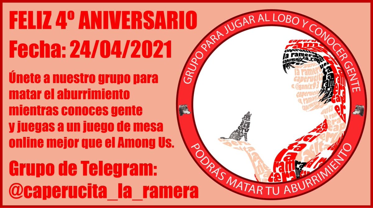 caperubetabot's tweet photo. 🇪🇸 SPANISH NEWS 🇪🇸

Estamos de 4° aniversario y por ello, queremos hacer un sorteo de una 📜 receta a elección. Pasos a seguir:
• Entrar al grupo https://t.co/n36GRyLMW6
• Dar ❤️ fav y 🔁 rt a este post

‼️ POR CADA 100 RT 1 📜 receta más.

‼️ 1.000 followers=1.000 Ticket VIP https://t.co/8ur5SLt04n