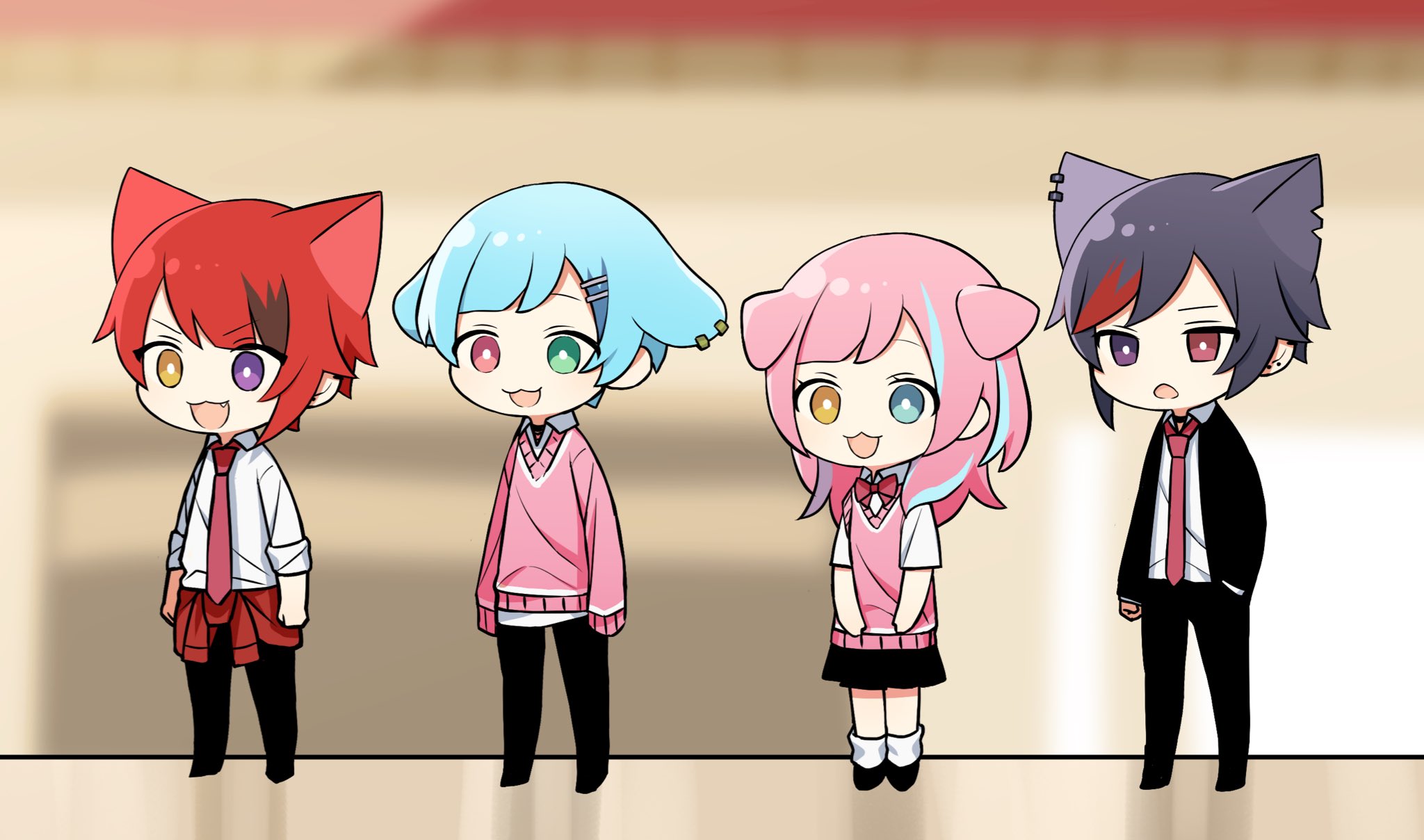 白湯 犬八先生 第4弾 卒業編 イラスト 動画編集を担当させていただきました クズに拍車がかかる犬 八先生 茶番を始める莉犬くん 意外な絵柄のりいこちゃん 素が出ると瞳の光が消えるりけんくん やっぱり転校したいりねこくんです