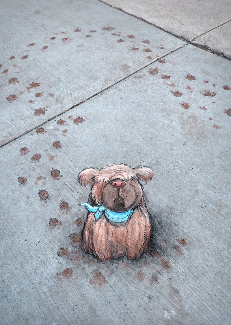 HomesAtMetacoda's tweet photo. Playful pooch!
#art #davidzinn #chalkart #dog
RT @davidzinn_art
March comes in like a lion, goes out like a lamb, and spends the days in between as a dog that needs a bath. #StreetArt #SidewalkChalk #watercap #graffiti #SpringSmells https://t.co/Uo4yWqQYYA