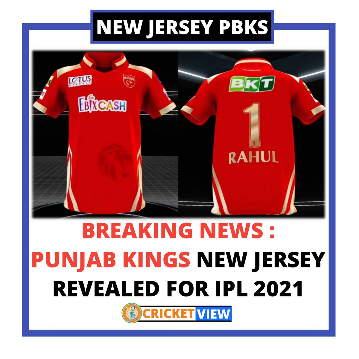 CricketTheView's tweet photo. Punjab kings new jersey IPL 2021
#PunjabKings #IPL2021 #cricketview https://t.co/EdkTokLvPC