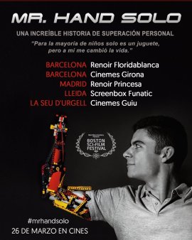 El documental #mrhandsolo la increïble historia de superació del David Aguilar segueix per 2a setmana consecutiva als <a href="/CinesRenoir/">Cines Renoir</a>

Una coproducció Catalana-Andorrana, guanyador al @BostonSciFi com a millor documental 

Quin greu que la <a href="/CCMA_cat/">Tv3cat</a> no ens faci cap tipus de difusió