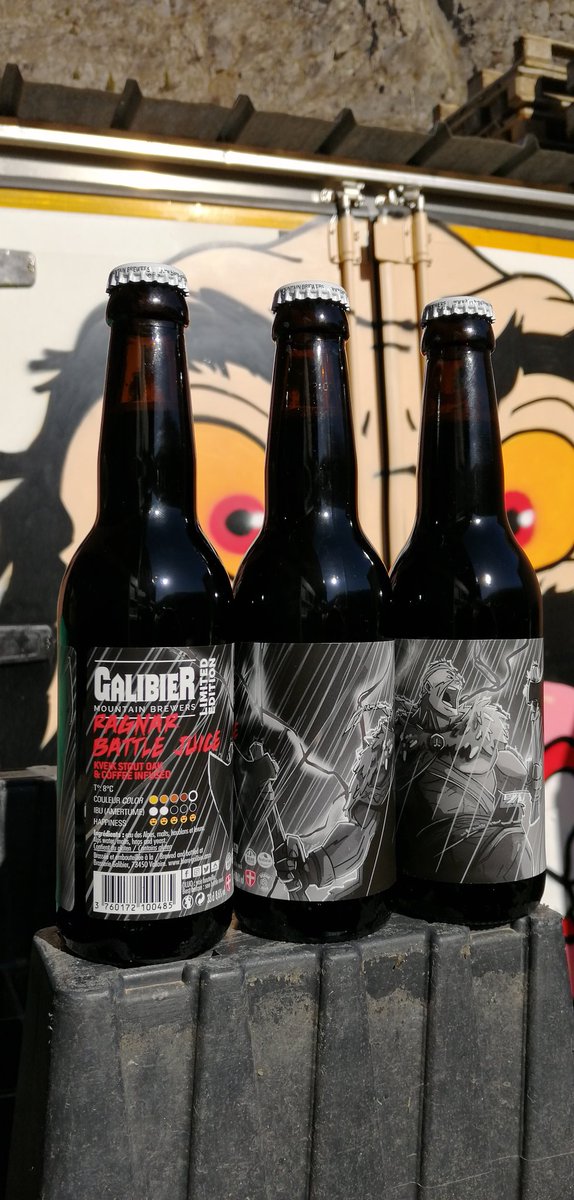 Without further ado....
⚡⚔️Ragnar Battle Juice⚔️⚡
Kveik Stout infused with French &amp; American Oak Chips and Coffee Beans, 8.6%ABV
Perfect for battle during curfew 🖤🍻⚔️
#GalibierMountainBrewers #Galibier #Valloire