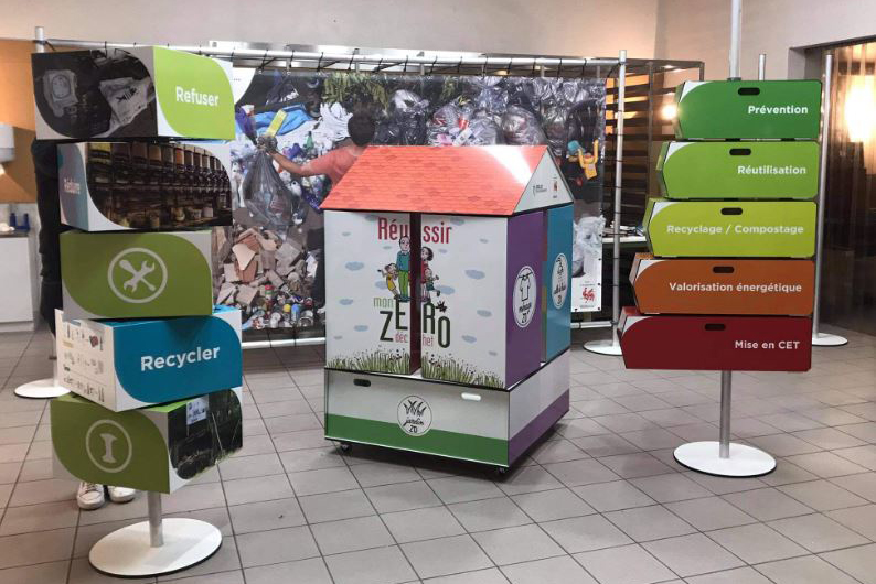 🧐IDELUX Environnement a développé une exposition mobile. Ce stand « objectif zéro déchet » fera le tour des 55 communes en 2021. 1er arrêt au Palais à Arlon du 26/02/2021 au 30/04/2021 !
👉Pour plus d'infos : idelux.be/fr/notre-maiso…