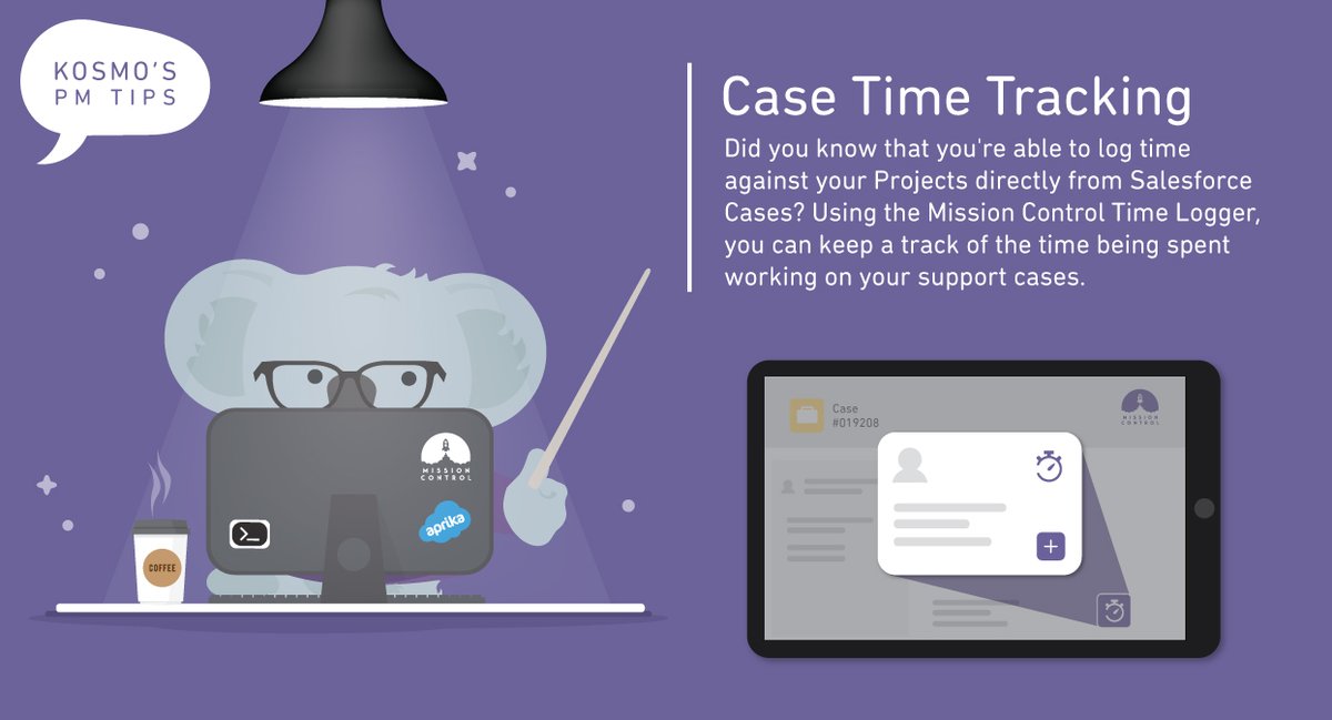 MissionCntrlPM's tweet photo. [PM tips] It's time for another Project Management tip from Kosmo!

Today he wants to tell you about the ability to log time directly against Salesforce cases through @MissionCntrlPM 

#projectmanagement #projects #KosmoPMtips #PMtips #Salesforce #SaaS #PSAsolution https://t.co/rtsJc2g7Rf