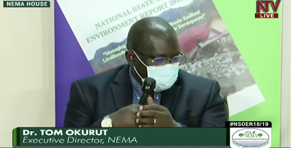 ntvuganda's tweet photo. Namanave was a forest reserve and the government decided to make it an industrial park. Serena Kigo used to be a wetland and is now a golf club. We have applied technological principles to ensure minimal impact to the environment that sustains us  -Dr. Tom Okurut,NEMA
#NSOER18/19 https://t.co/ZnQIOcgBOE