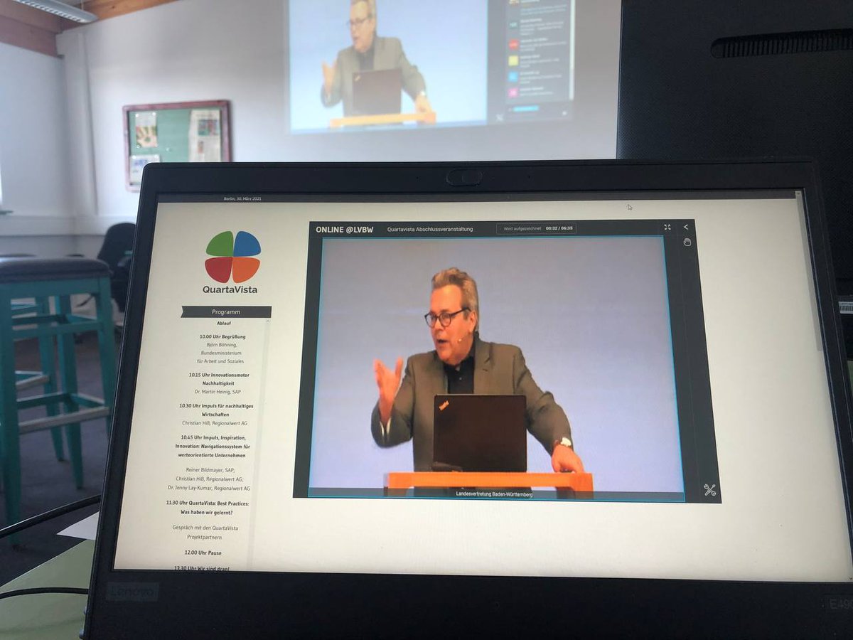 RLeistungen's tweet photo. "Wir führen Kennzahlen zu Nachhaltigkeit in die DNA der Unternehmen, ihre Unternehmensbilanz." so Christian Hiß bei der Abschlusskonferenz des Forschungsprojektes QuartaVista.

#Regionalwert #RichtigRechnen https://t.co/LpT5Kj2OUC