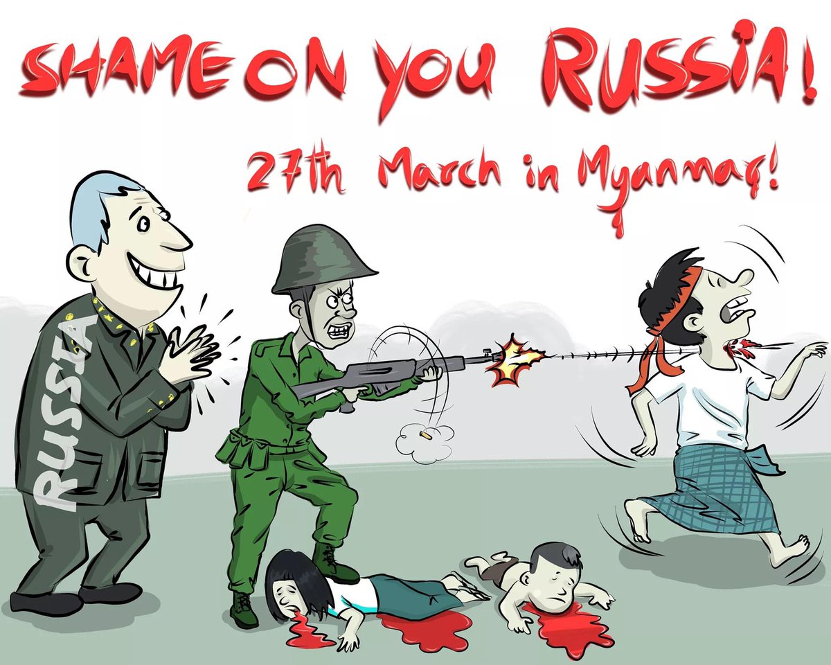 tzarhein's tweet photo. #ShameOnYouRussia #27thmarchinmyanmar #SaveMyanmar #SaveBurma https://t.co/72W3TF9JGl