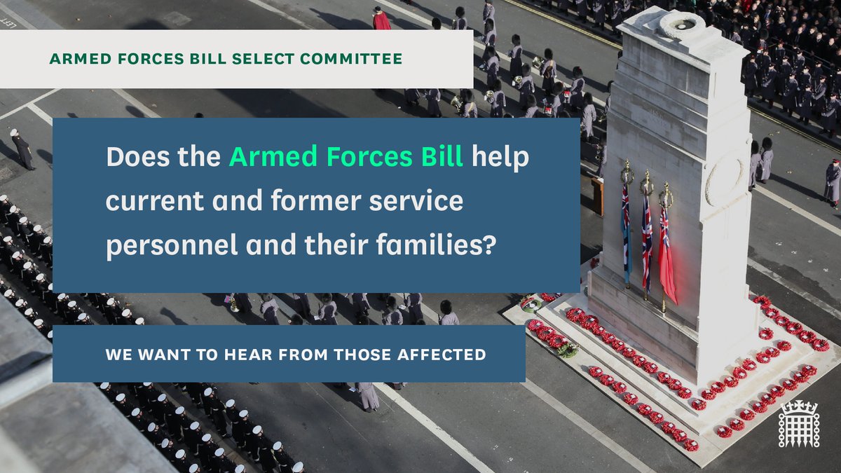 🚨 A reminder that our survey on the Armed Forces Bill closes on Monday 5 April. 

🗣️ We are seeking the views of Armed Forces personnel, veterans, families and anyone subject to service law.

✍️ Complete the survey here ⤵️
forms.office.com/r/aeNpPi559R