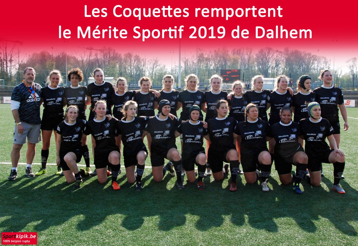 L’équipe féminine du Coq Mosan s’est vu décerner par la commune de Dalhem le Mérite Sportif 2019 dans la catégorie "Club".
Les Coquettes sont récompensées pour leur belle saison 2018-2019: elles avaient atteint les 1/2 finale des play-offs et la finale de Coupe.
<a href="/RugbyCoqMosan/">Rugby Coq Mosan</a>