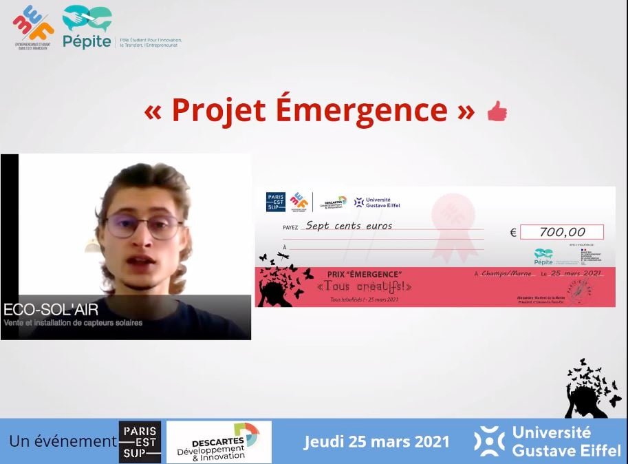 🏆🎉2 étudiants de l'<a href="/Esipe_uge/">ESIPE</a> sont à l'honneur et remportent 2 prix dans la finale "#Touscreatifs #Touslabellisés" <a href="/pepite3ef/">Pépite 3EF</a>

🏆Bravo à Elise pour le prix coup de 💙du public, et à Théo pour le prix Emergence!

#ESIPE #iloveesipe #universitegustaveeiffel #ingenieurs
#pepite3ef