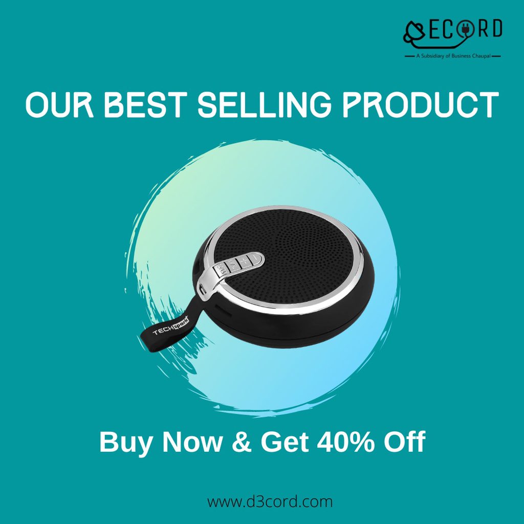 Decord_M1's tweet photo. Music refreshes the mind &amp; can instantly cheer you up. For an amazing music experience it is essential to have the best speaker at home.
We have our star the 'TECHspark Bluetooth speaker 3W' at flat 40% off only for you.
Buy now from https://t.co/HkKQz9bkoo
#decor #homedecor https://t.co/0Pg6QkkfeP