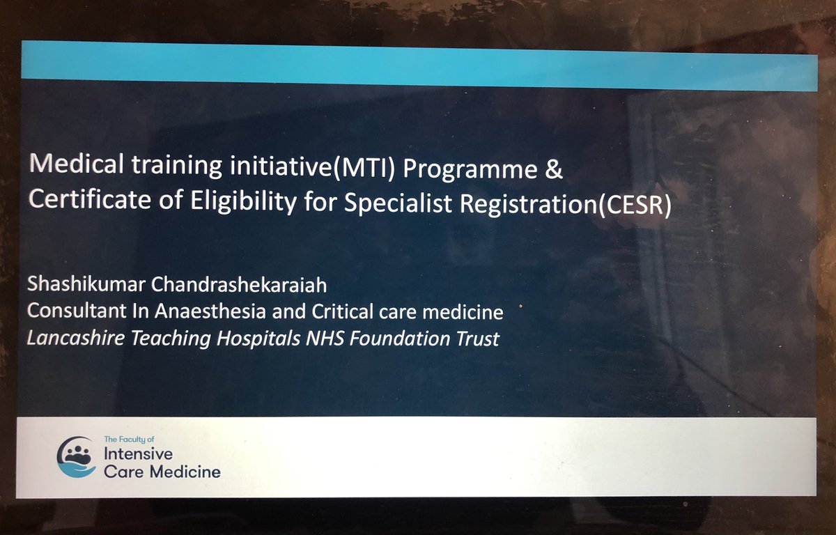 Excited to talk about 2 topics I am passionate about, MTI and CESR in ICM at <a href="/FICMNews/">FICMNews</a> Training leadership Annual Meeting #TLAM2021. Also share our <a href="/CritcareLTHTR/">Critical Care LTHTR</a> experience