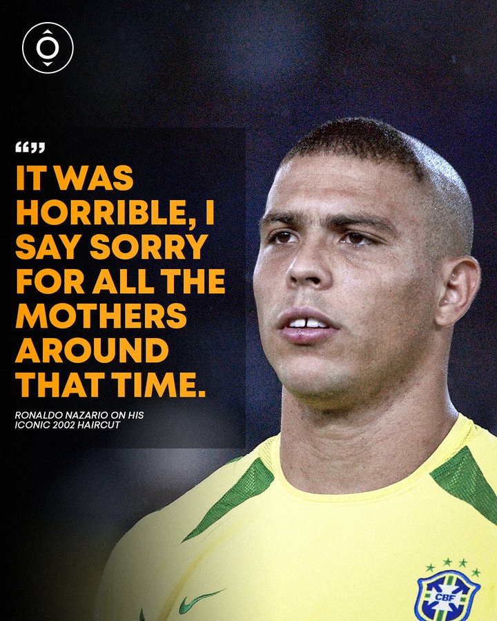 Brazilian Legend Ronaldo Apologises For 02 World Cup Final Iconic Hairstyle Sportsbrief Com