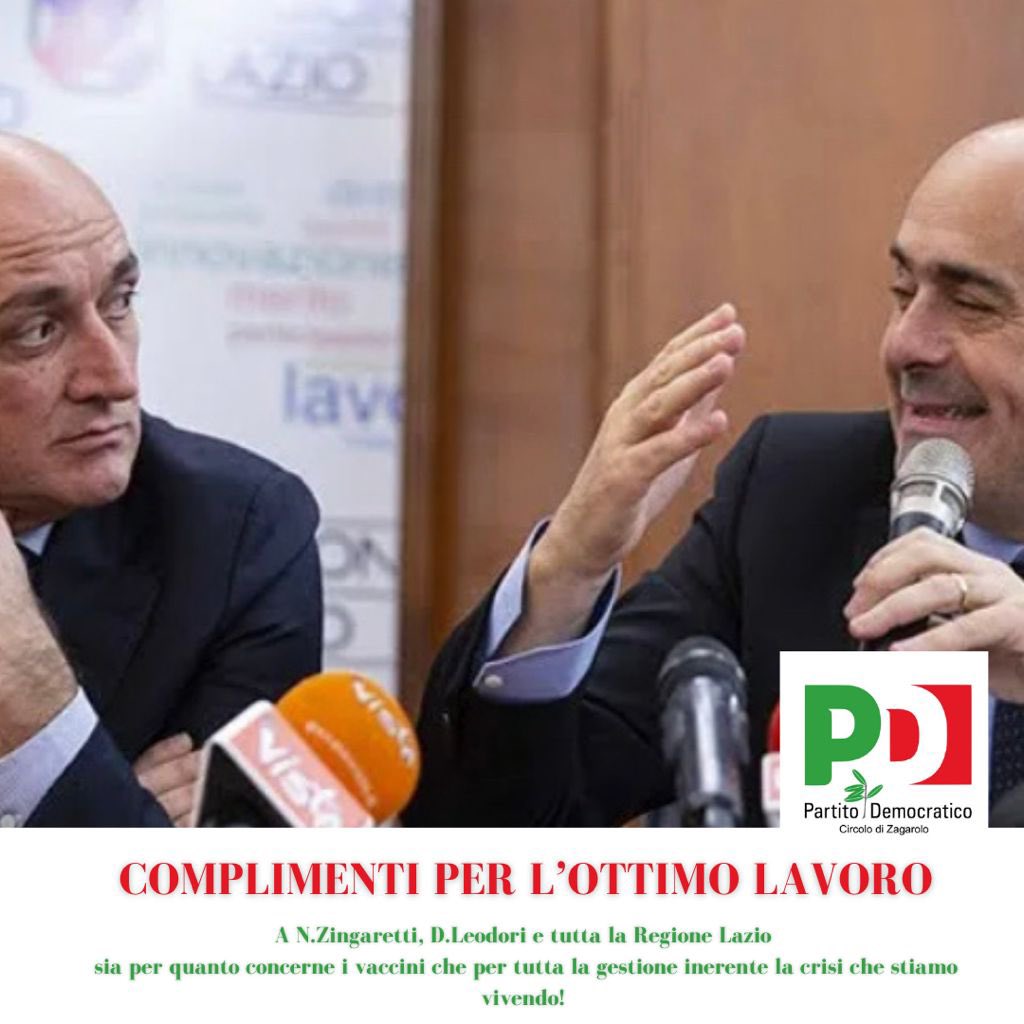 PdZagarolo's tweet photo. I nostri complimenti a tutta la Regione Lazio per come si sta muovendo, soprattutto in occasione della crisi che stiamo vivendo e in particolar modo per la situazione inerente i vaccini! 
Grazie!
#politicaitaliana #politics #realpolitics #regionelazio #pdzagarolo https://t.co/3spRssRT4b
