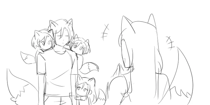 banri with his sisters kids 