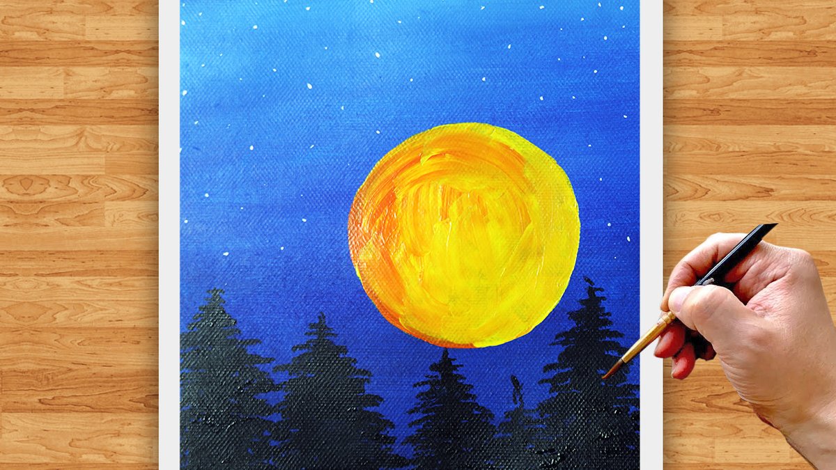 AcrylicZil's tweet photo. Winter Dark Moonlit View Scenery Painting.
#Howtopainting #paintingtutorialvideo #acrylicpaintingtutorial #WinteDarkMoonlit https://t.co/JmDfeaikmt