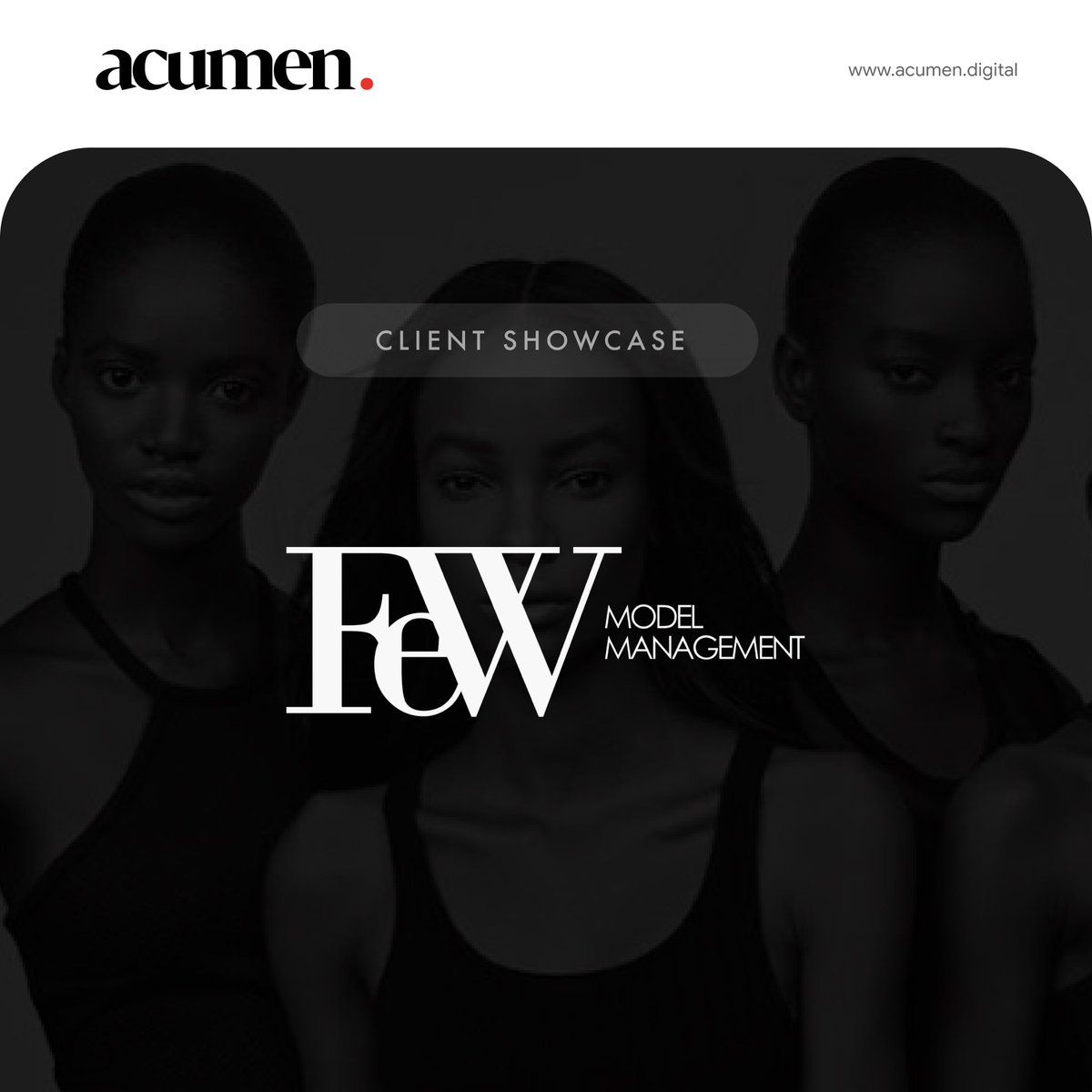 AcumenDigital_'s tweet photo. We are happy to have partnered with @FewModels, an independent African female model scouting company with presence in Africa and USA, recognized for her discovery of unique and diverse modeling talents.
#uiux #webdesign #acumendigital #Fewmodels #DigitalTransformation https://t.co/O5RPAIZVZw