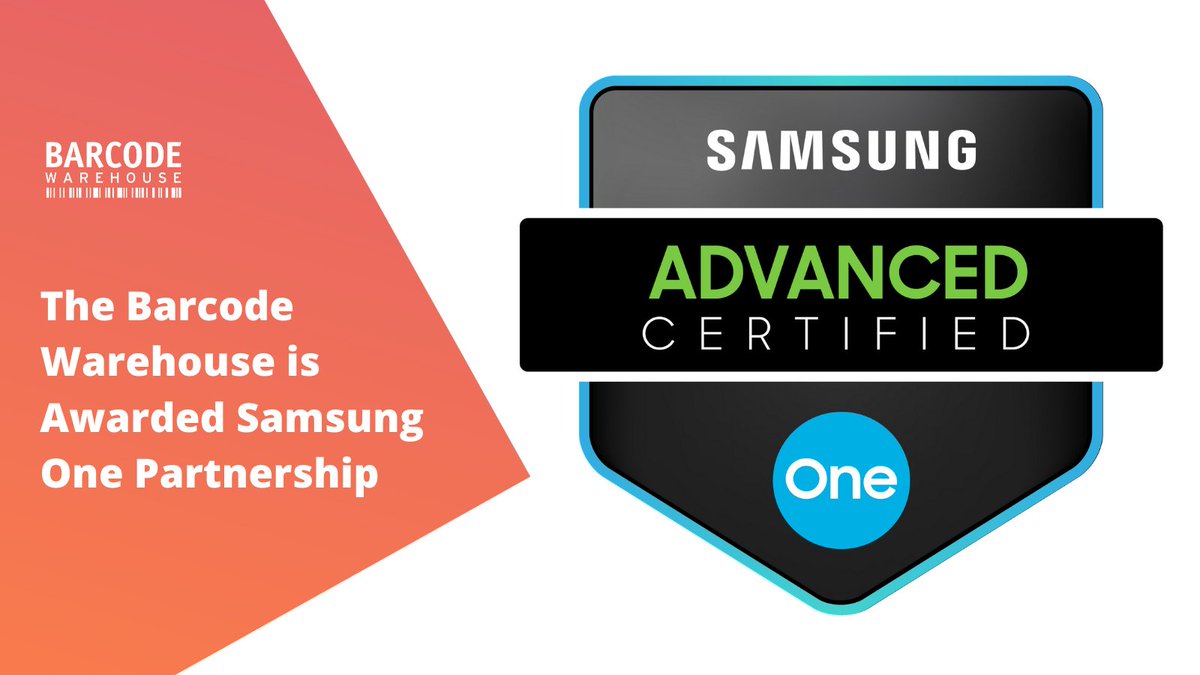 Barcode_UK's tweet photo. We are very pleased to announce our new status as a @samsungbusiness One Advanced Certified Partner!
Have peace of mind knowing we have the knowledge to provide a Samsung solution that is right for you. Read our news story: https://t.co/UhstOZzZIz  
#samsungone #certifiedpartner https://t.co/MsT3Z3h6K9