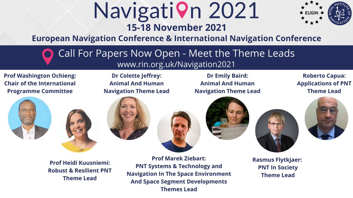 With under a month left to submit to #Navigation2021 we thought it was about time we introduced the International Programme Committee.
We hope you agree that the programme is in very capable hands...
<a href="/MarekZiebart/">Marek Ziebart</a> @copper_jetty <a href="/KuusniemiHeidi/">Heidi Kuusniemi</a>
Join us: rin.org.uk/mpage/Navigati…