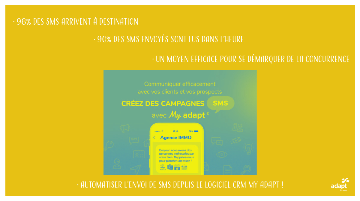 Le SMS marketing, plus réactif et performant que les emails ! #MyAdapt 🧐👌

Pour en savoir plus : adaptimmo.com/fr/contact-mai…

#agencesimmo #immobilier #tuesdayvibe #CRM #Montpellier #Myadapt #agentsmandataires