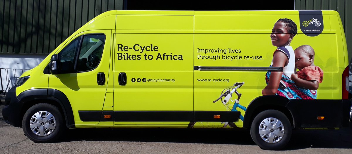 BicycleCharity's tweet photo. Thanks to generous donors we have been able to update our old van to a newer version and add our corporate branding. #premiersigns #vanwrapping #charity https://t.co/pxjPJR2ZEt