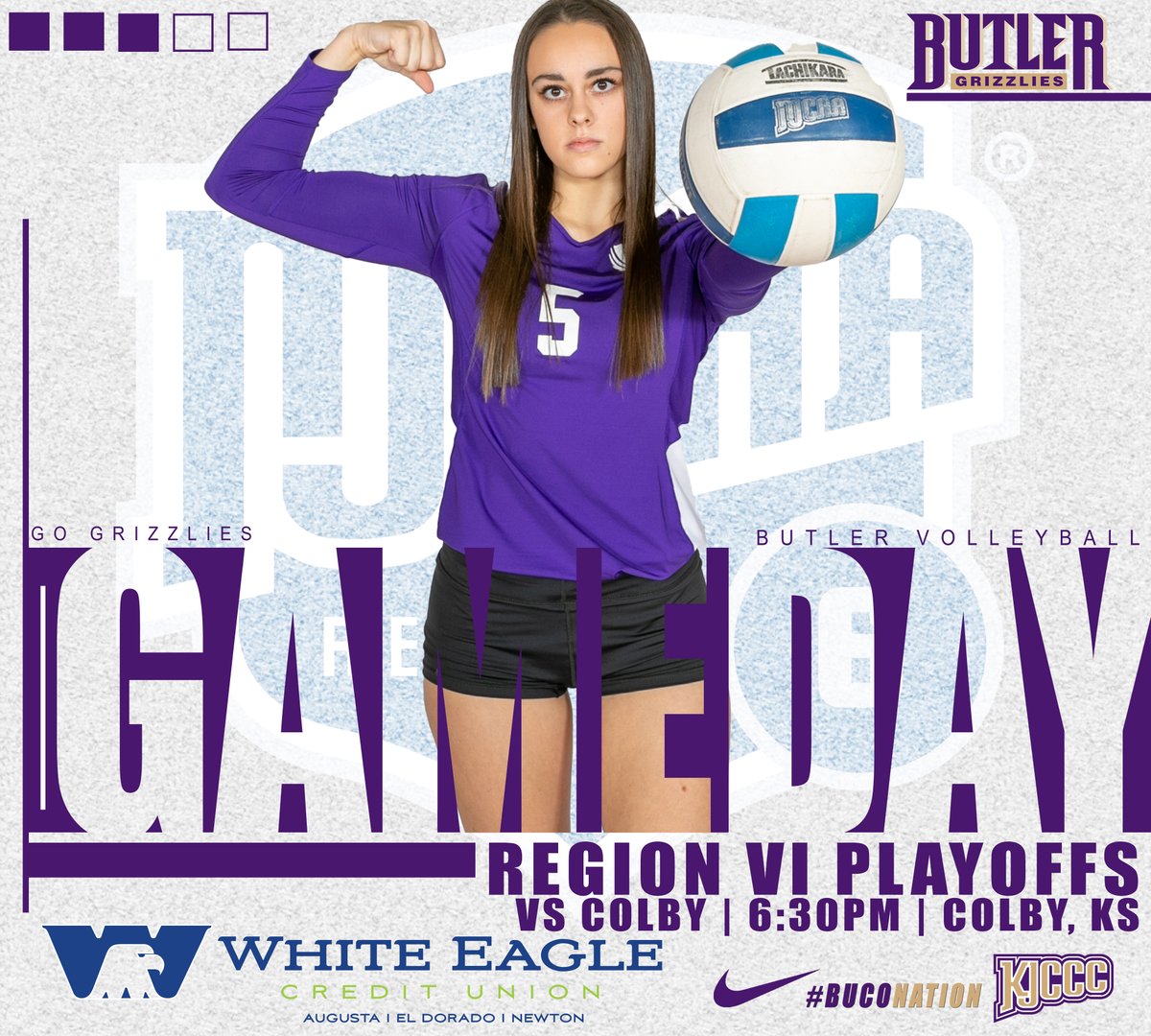 ButlerGrizzlies's tweet photo. 𝐆𝐀𝐌𝐄𝐃𝐀𝐘 💯

✖️ 𝗥𝗘𝗚𝗜𝗢𝗡 𝗩𝗜 𝗣𝗟𝗔𝗬𝗢𝗙𝗙𝗦
🏐 @BucoVolleyball (14-9, 9-7)
🆚 Colby (13-7, 10-6)
⌚️ 6:30pm
🏟️ Colby Community Building
📍 Colby, KS
💻 https://t.co/m9g5cbWJz7
🎟️ https://t.co/P0VA1eZ37W
#⃣ #buconation https://t.co/HbAa2pFLnu