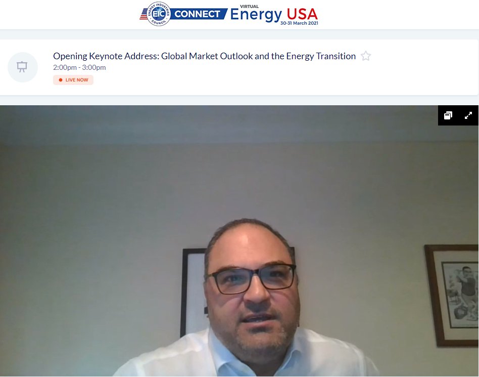 TheEICEnergy's tweet photo. Virtual #EICConnect Energy USA 2021 now started!
Thank you for an insightful discussion on the global market outlook and the energy transition currently happening in the USA, UK and across the whole energy sector around the world https://t.co/Z0jA9gu1WT